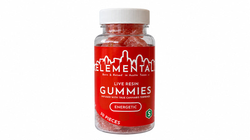 Elemental - D9 Live Resin Terpene Gummies — Energetic (S) — package on white