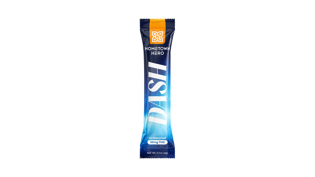 Hometown Hero - DASH Powder · 10mg D9 Unflavored / 1 ct — on white