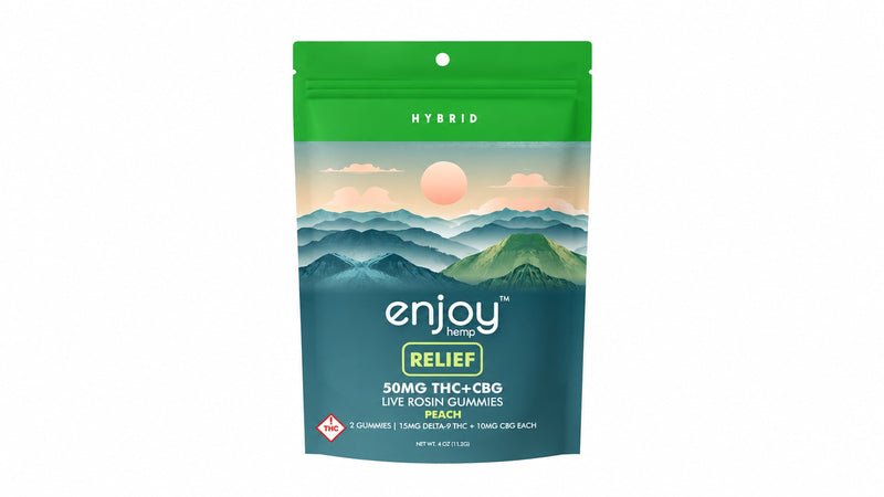 Enjoy Relief · Peach · 2-count — package or device on white