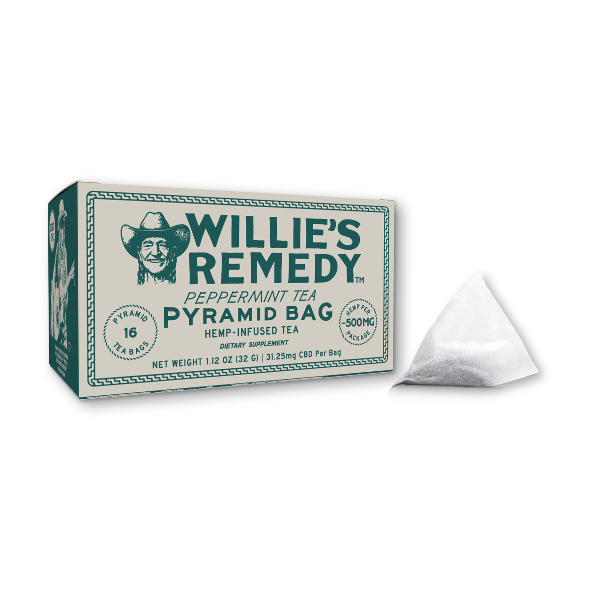 Willie's Remedy - 200mg CBD Tea Bags — Peppermint