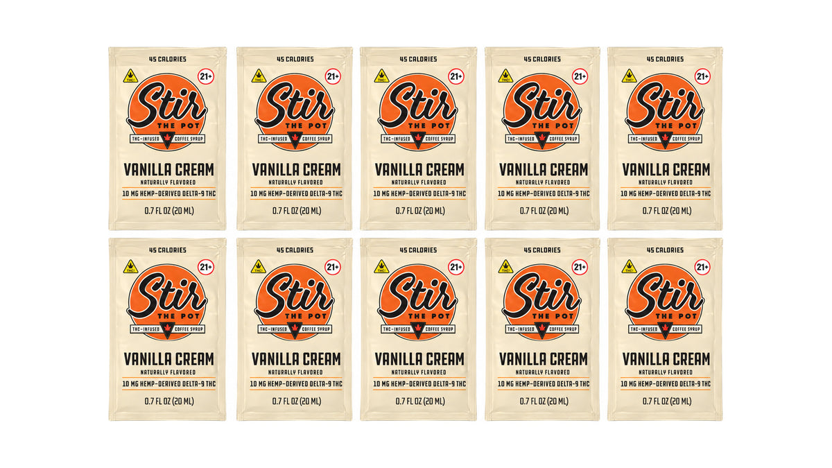 Stir The Pot - 10mg D9 Coffee Syrup · Vanilla Cream 10ct