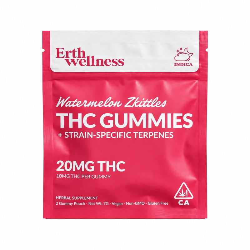 Erth Wellness - 10mg D9 Strain Specific Gummies / Watermelon Zkittles (I) 2ct — approved package photo