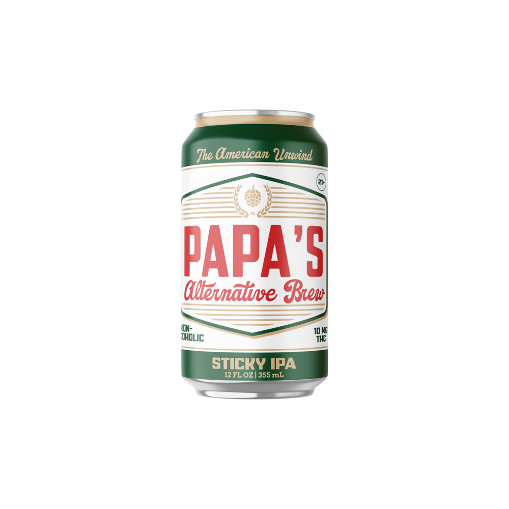 Papa's Alt Brew - D9 Beer / 10mg THC Sticky IPA — approved package photo