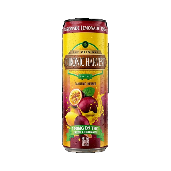 Chronic Harvest - 150mg D9 Lemonade — Passionade — approved package on white
