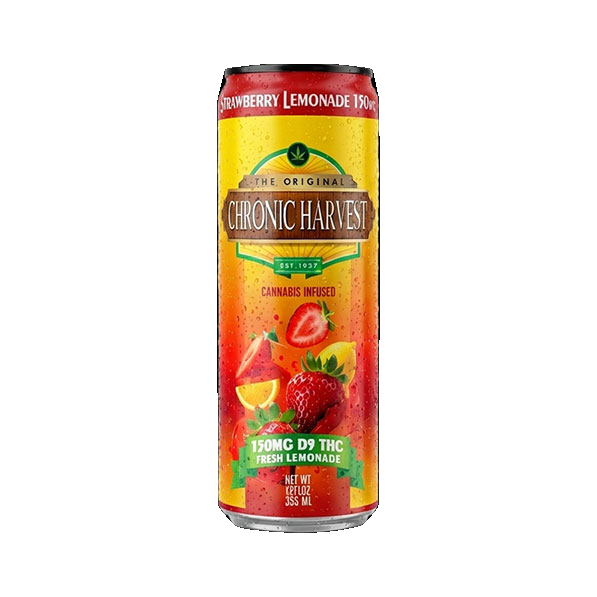 Chronic Harvest - 150mg D9 Lemonade — Strawberry — approved package on white