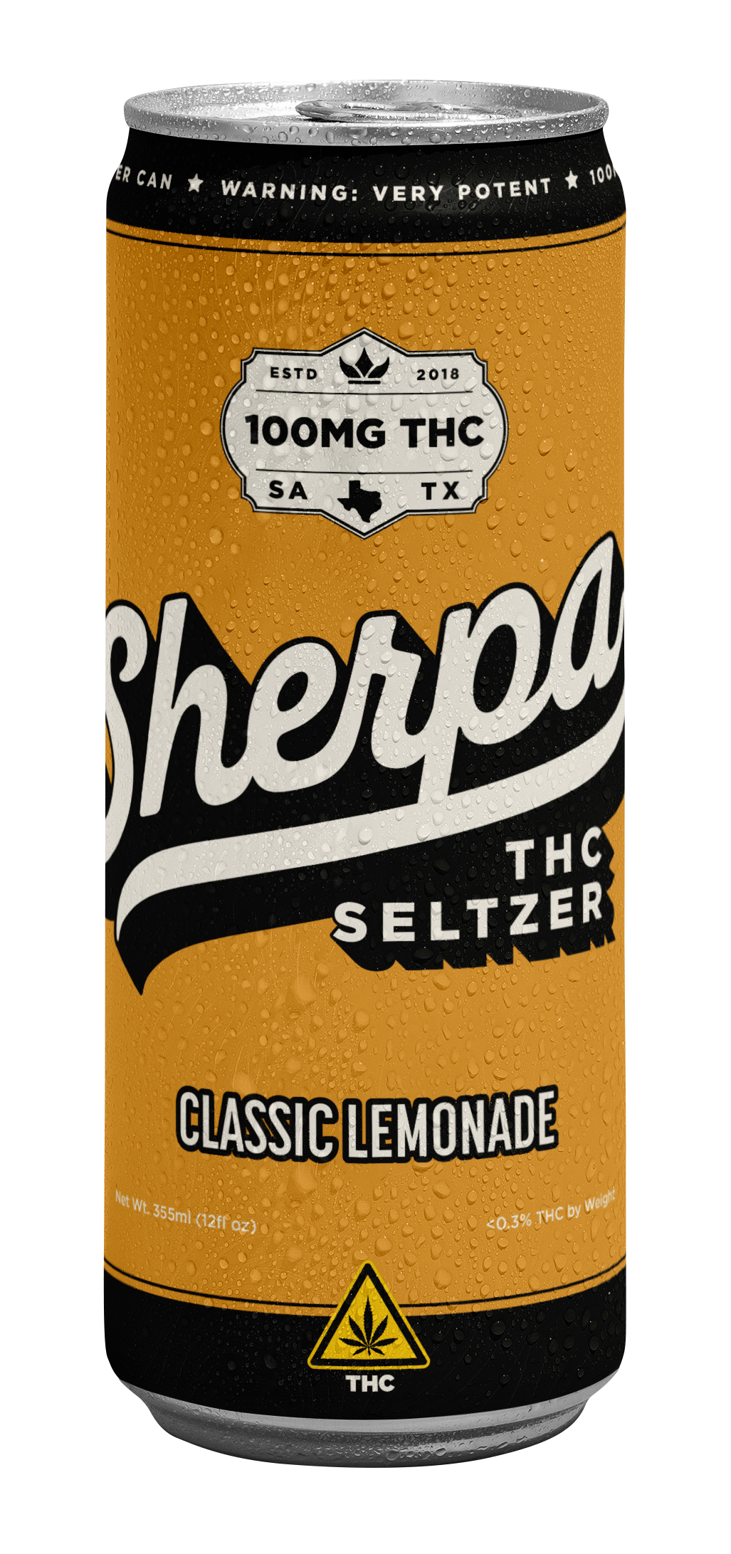 Sherpa - Seltzers — 100mg / Classic Lemonade — approved package on white