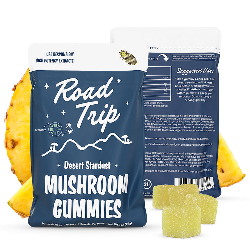 Road Trip Desert Stardust Mushroom Gummies — Pineapple 8ct pouch