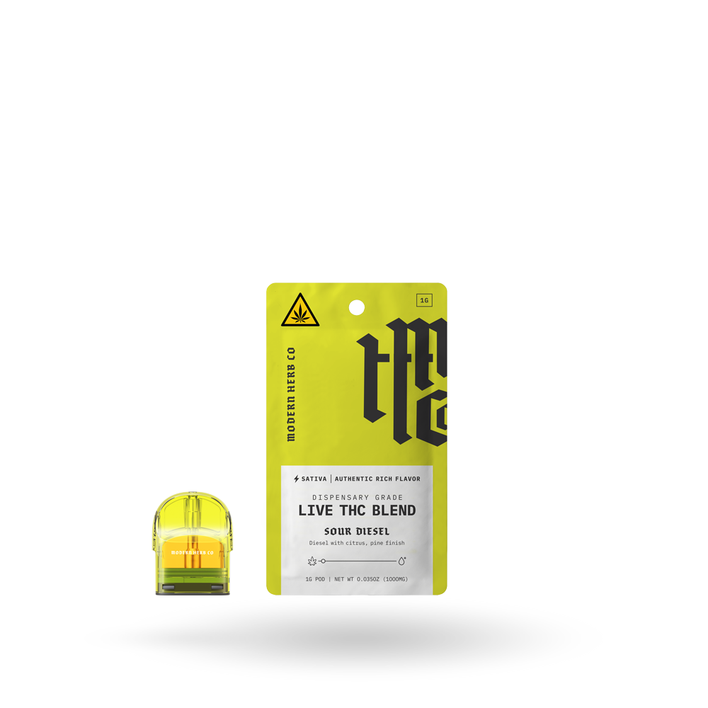 Live THC Pod Refill: Sour Diesel (Sativa), 1g