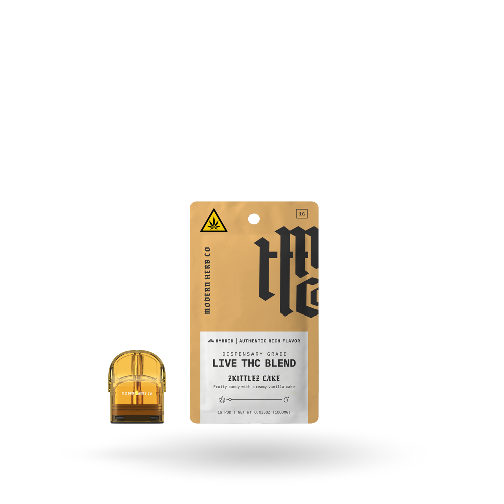 Live THC Pod Refill: Zkittlez Cake (Hybrid), 1g