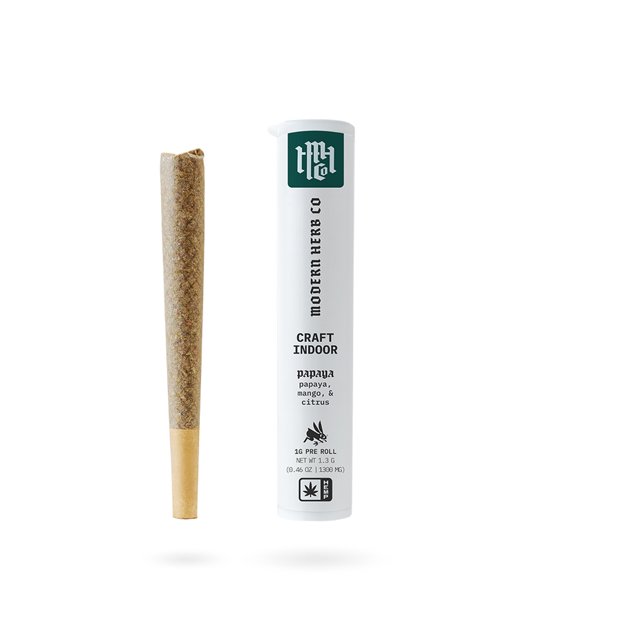 Pre Roll THCa Flower: Papaya (Indica), 1g