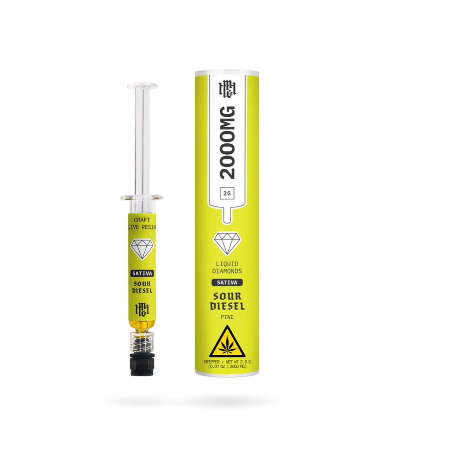THCa Dripper Live Resin Liquid Diamonds: Sour Diesel (Sativa) 2g