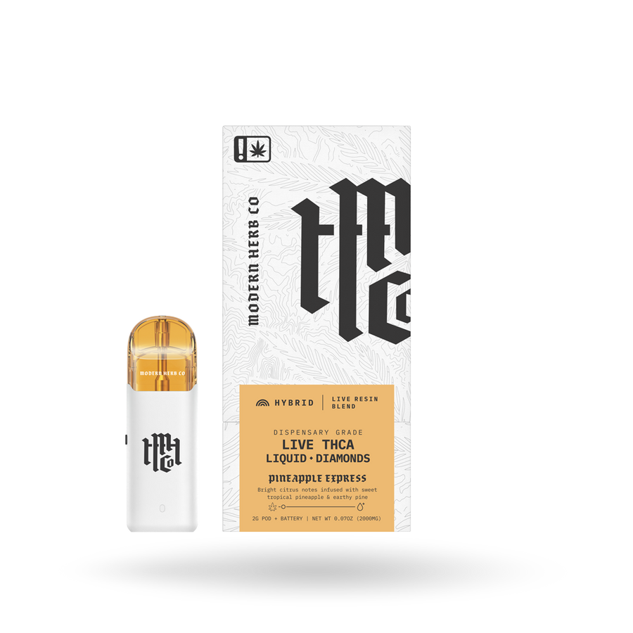 THCa Pod Kit Live Resin Liquid Diamonds: Pineapple Express (Hybrid) - 2g