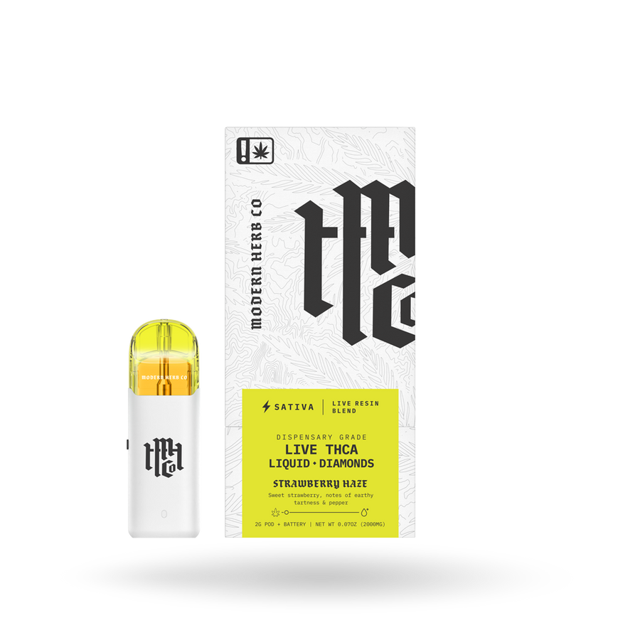 THCa Pod Kit Live Resin Liquid Diamonds: Strawberry Haze (Sativa) - 2g