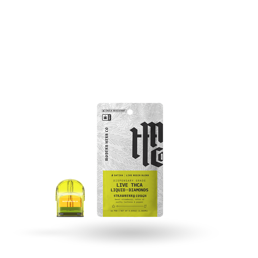 THCa Pod Refill Live Resin Liquid Diamonds: Strawberry Cough (Sativa) - 1g