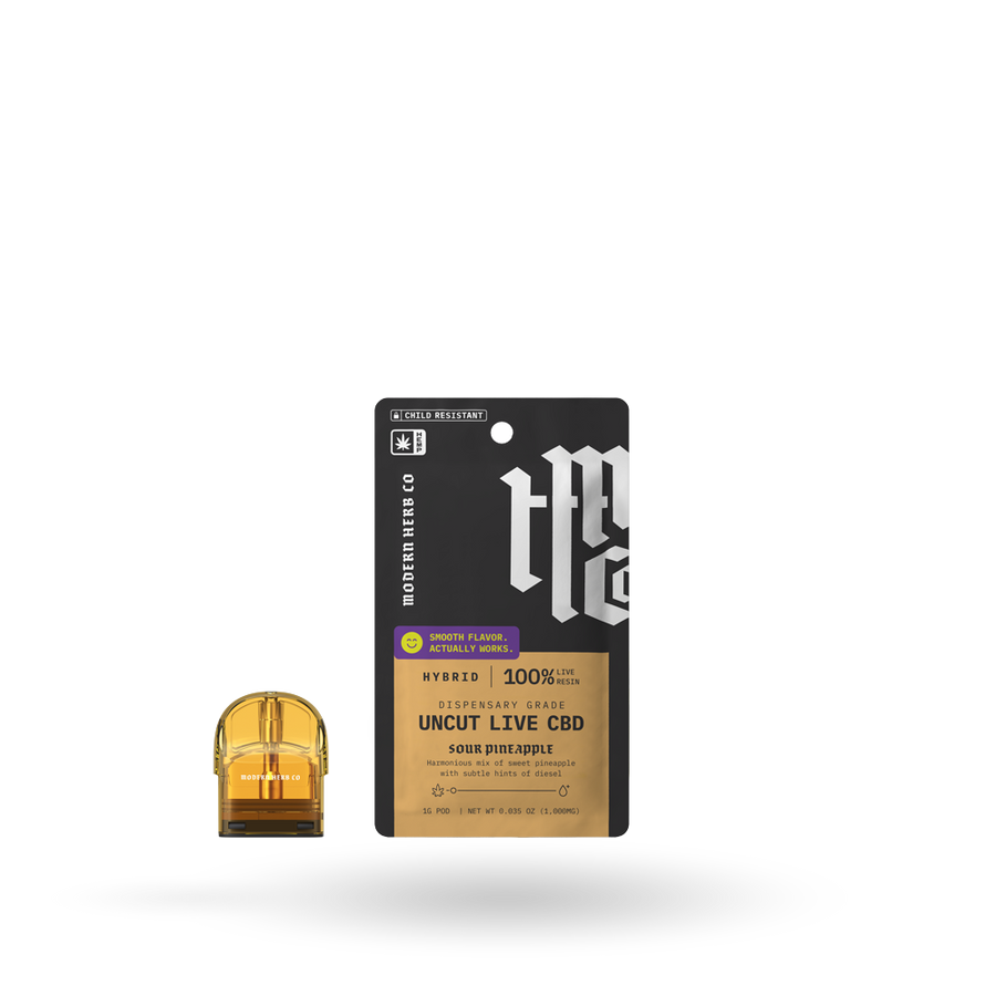 Live CBD Uncut Pod Refill: Sour Pineapple (Hybrid) 1g
