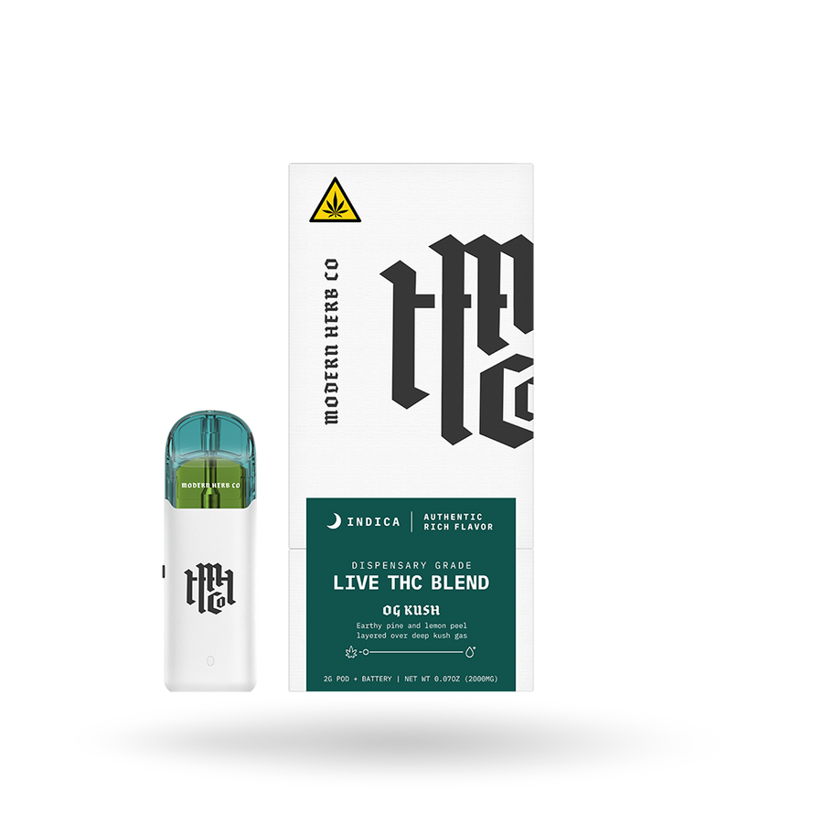 Live THC Pod Starter Kit: OG Kush (Indica) 2g