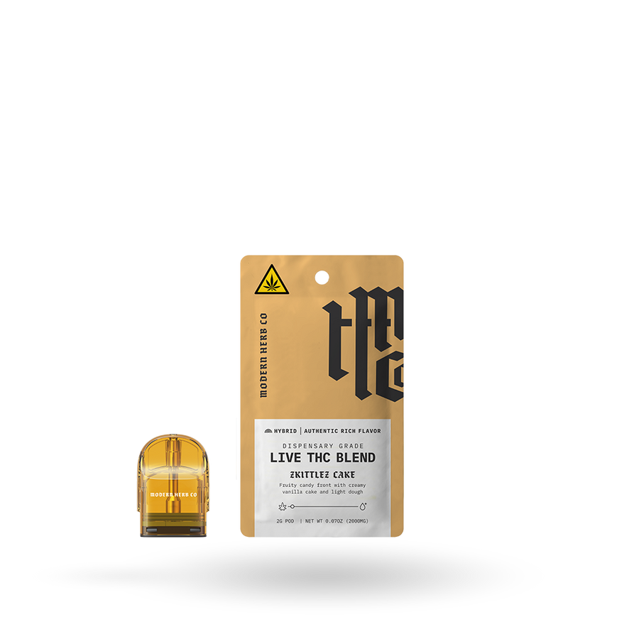Live THC Pod Refill: Zkittlez Cake (Hybrid) 2g