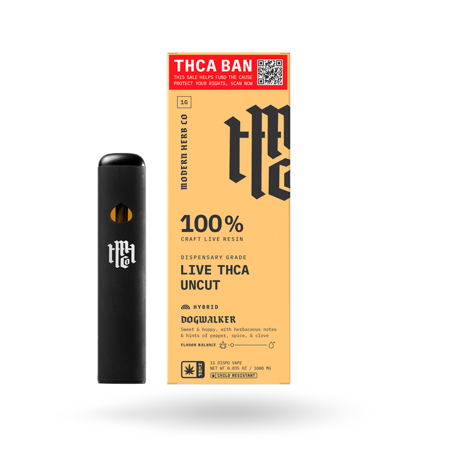 THCa Live Resin Disposable Uncut: Dogwalker (Hybrid) - 1g