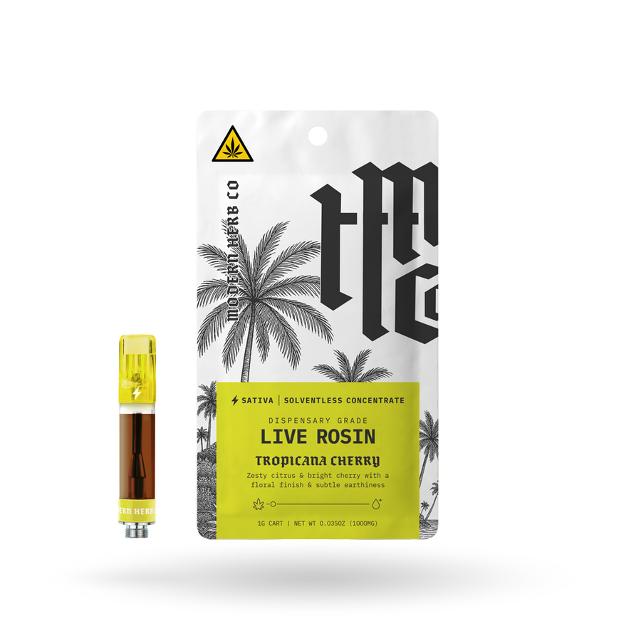 THCa Rosin Vape Cartridge: Tropicana Cherry (Sativa), 1g