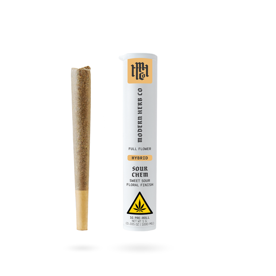 THCa Pre-Roll: Sour Chem (Hybrid), 1g