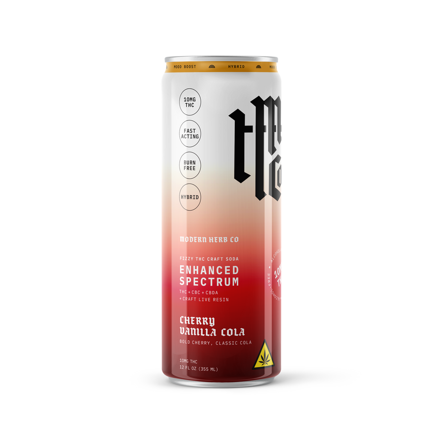 Enhanced Spectrum THC Craft Soda: Cherry Vanilla Cola (Hybrid) 12oz - 4pk