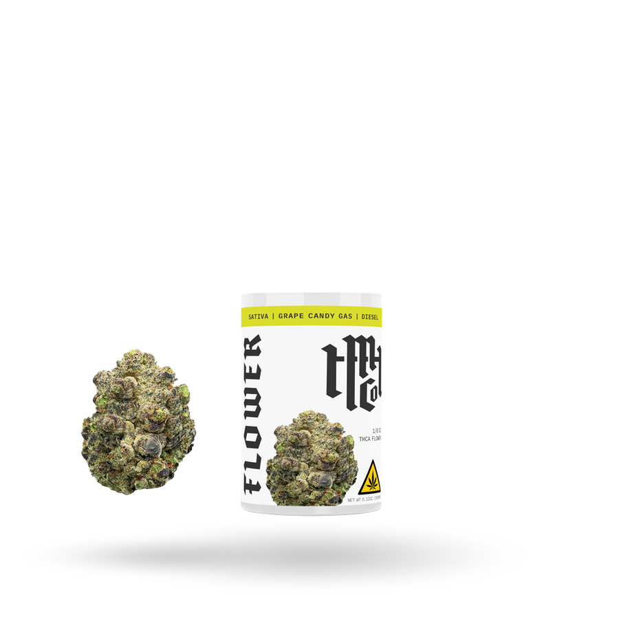 THCa Flower: Grape Candy Gas (Sativa), 1/8oz