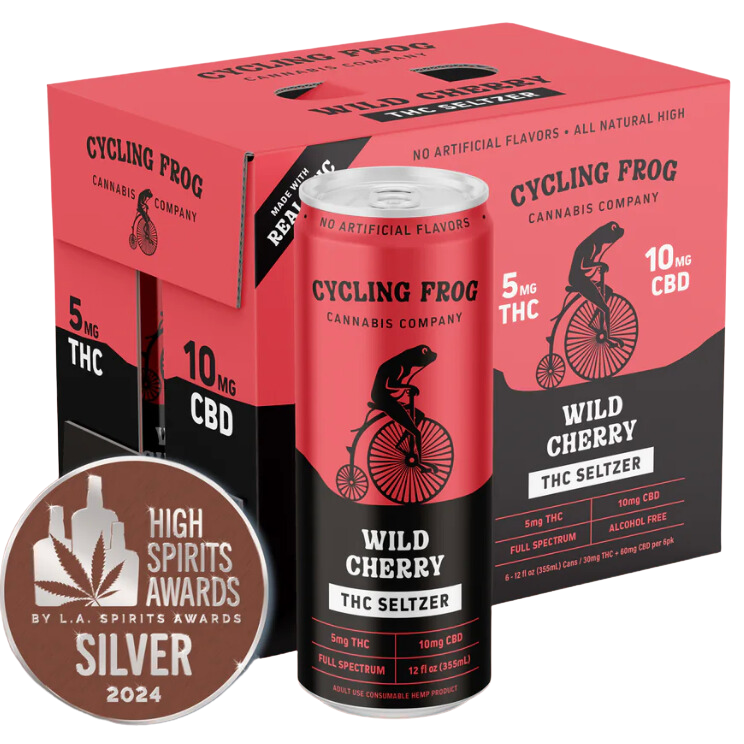 Cycling Frog Seltzers - 5mg Delta 9/10mg CBD