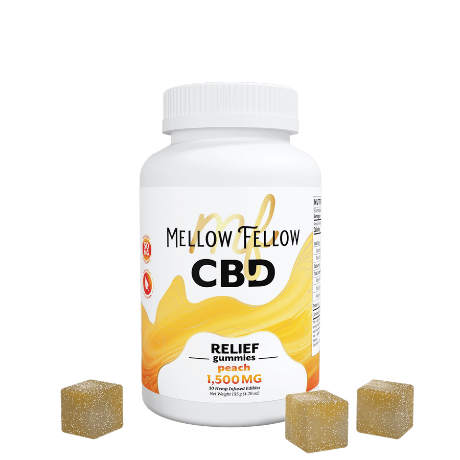 Mellow Fellow - 50mg Isolate Gummies — CBD Peach 30ct