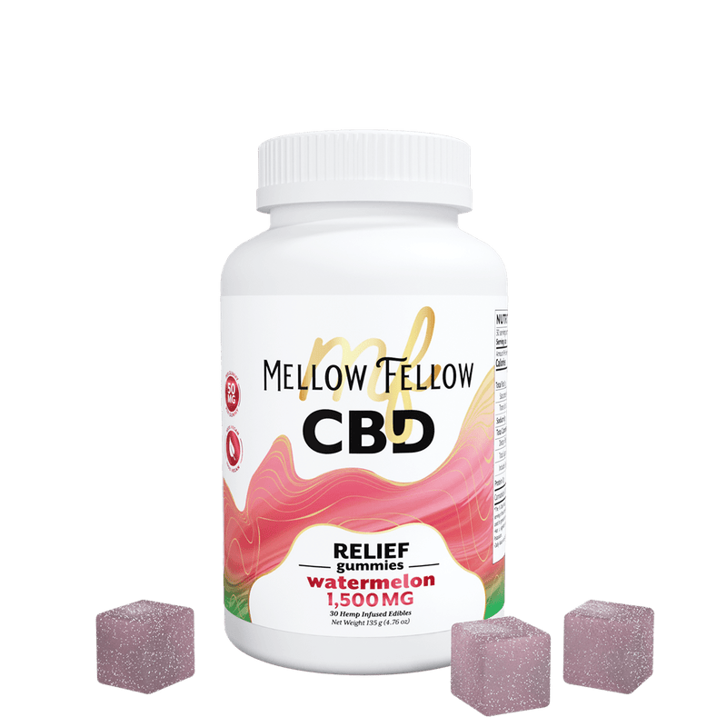 Mellow Fellow - 50mg Isolate Gummies — CBD Watermelon 30ct