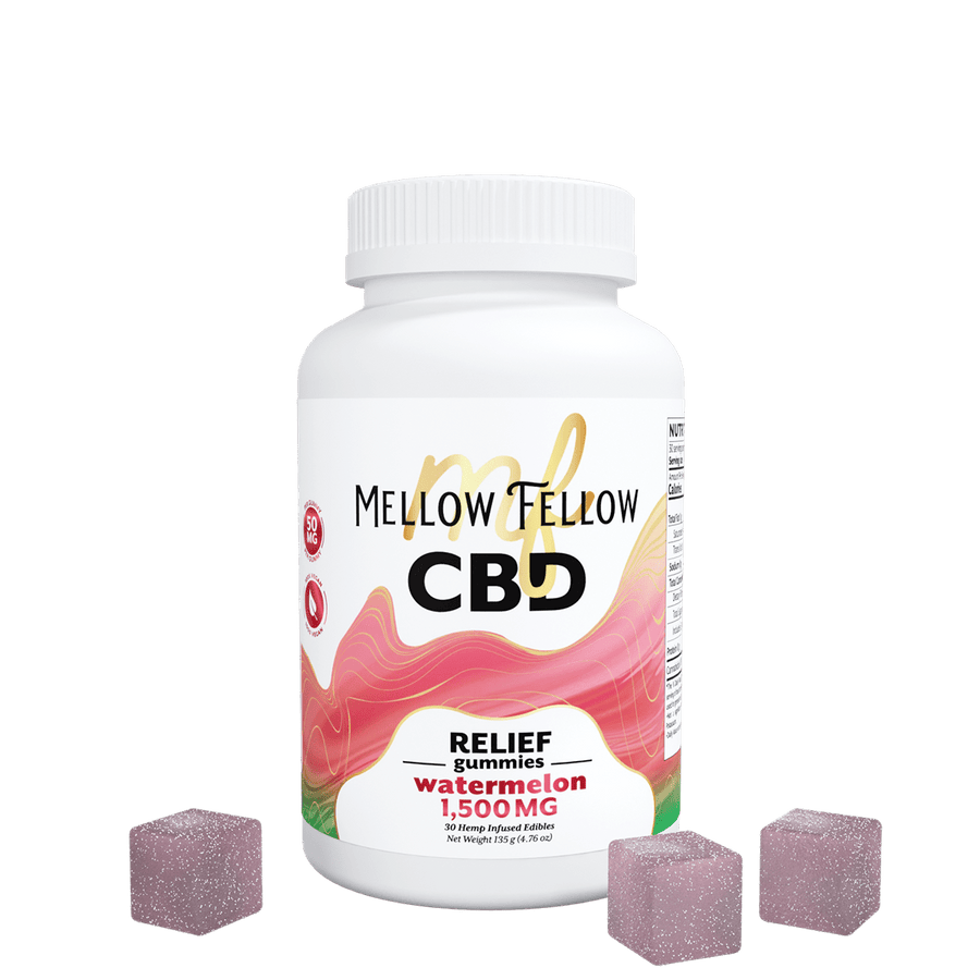 Mellow Fellow - 50mg Isolate Gummies — CBD Watermelon 30ct