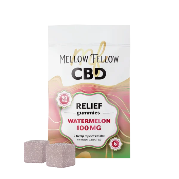 Mellow Fellow - 50mg Isolate Gummies — CBD Watermelon 2ct