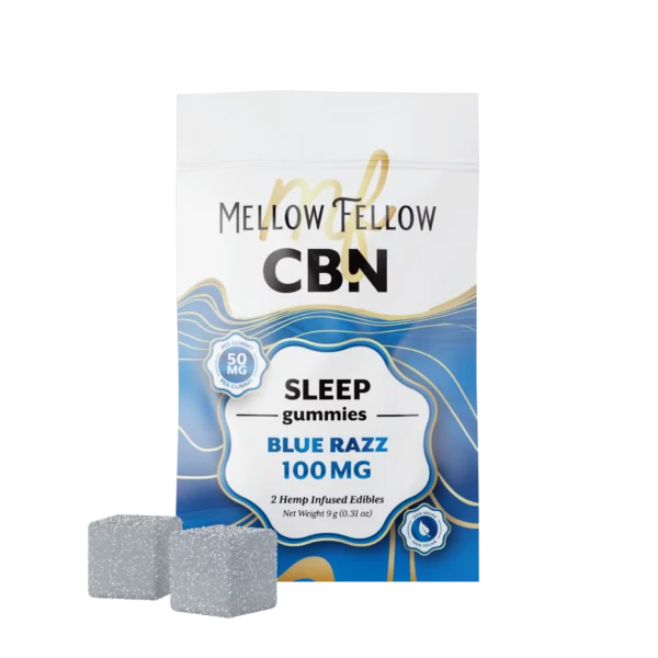 Mellow Fellow - 50mg Isolate Gummies — CBN Blue Razz 2ct