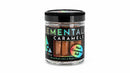 Elemental - 25mg D9 Caramels — 10ct Jar Cinnamon Roll — package on white