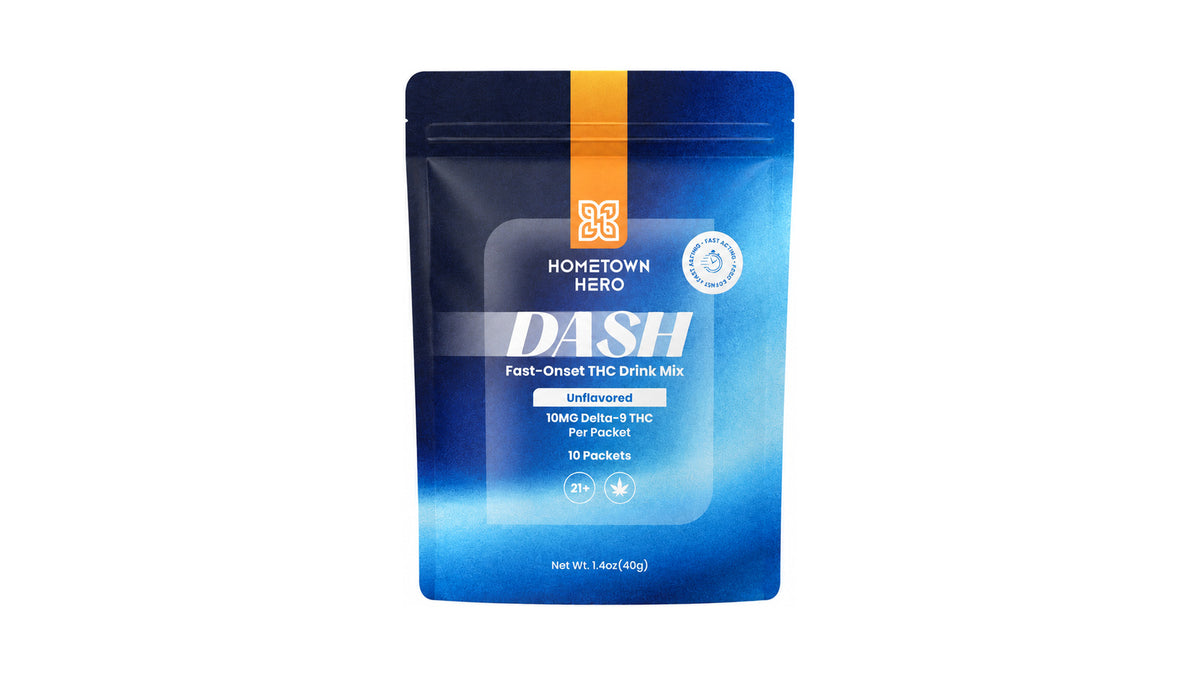 Hometown Hero - DASH Powder · 10mg D9 Unflavored / 10 ct — on white