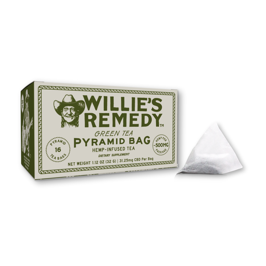 Willie's Remedy - 200mg CBD Tea Bags — Classic Green