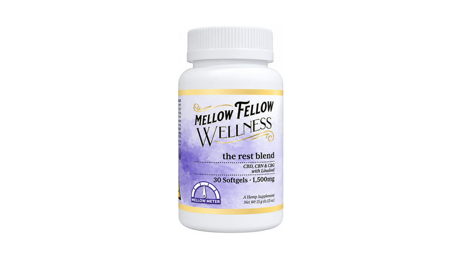 Mellow Fellow Wellness - Softgel Capsules · Rest Blend — on white