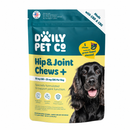 Daily Pet Co Hip & Joint Chews+ 5 count pouch, 50mg CBD and25mg CBG per bag, on white