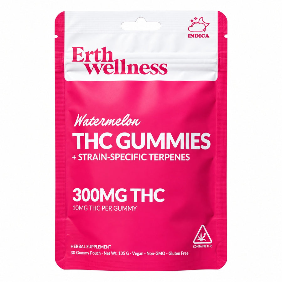 Erth Wellness - 10mg D9 Strain Specific Gummies / Watermelon Zkittles (I) 30ct — approved package photo