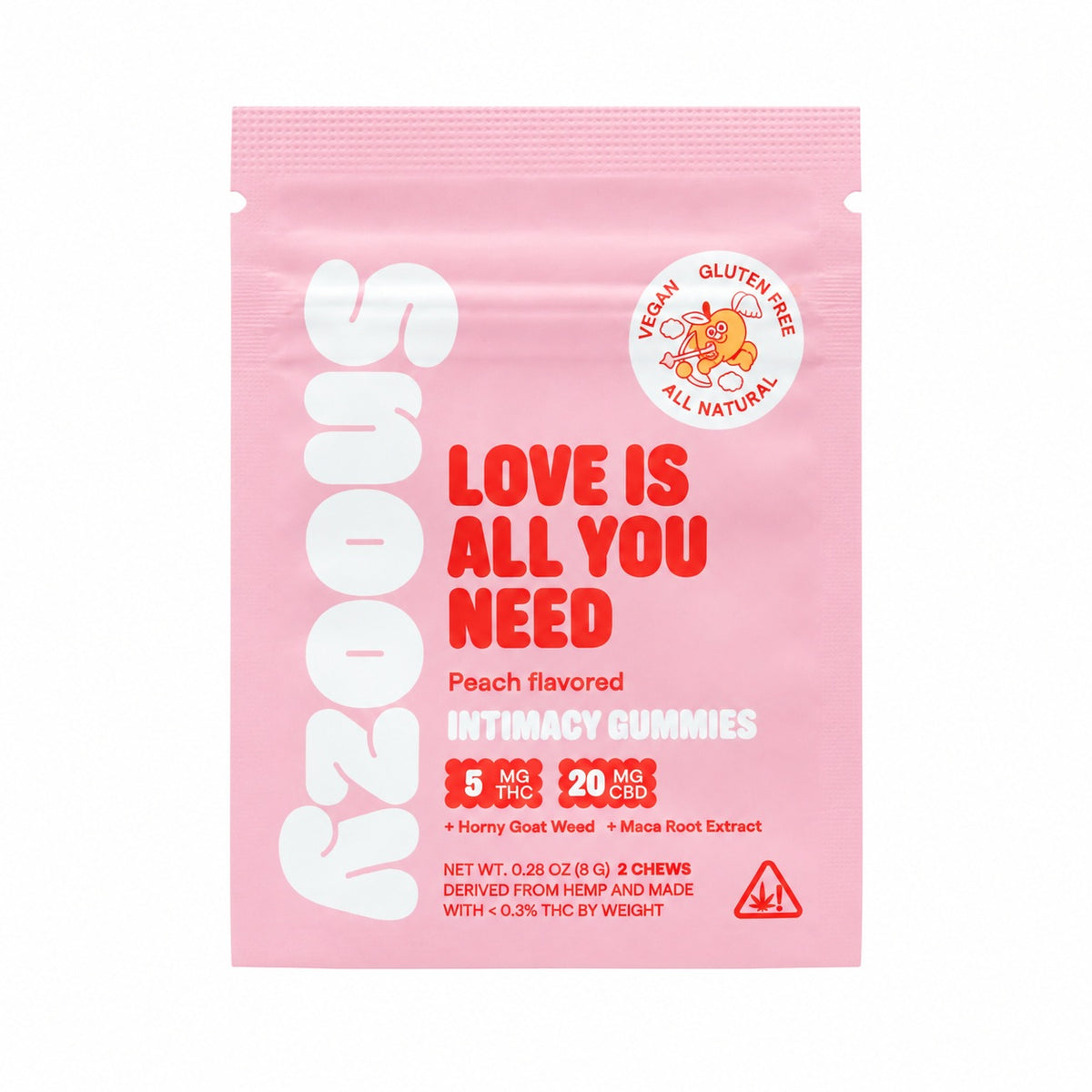 Snoozy - D9:CBD Mood Gummies / Love Is All You Need / 2ct — approved package photo