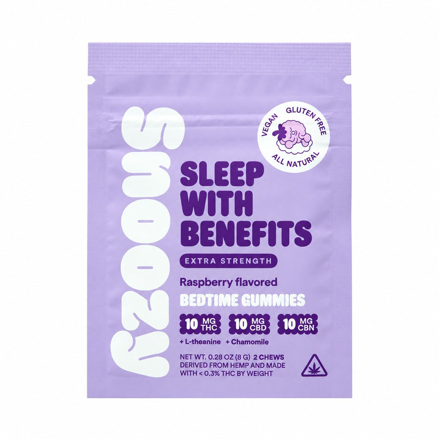 Snoozy - D9:CBD Mood Gummies / Sleep With Benefits / Extra Strength / 2ct — approved package photo