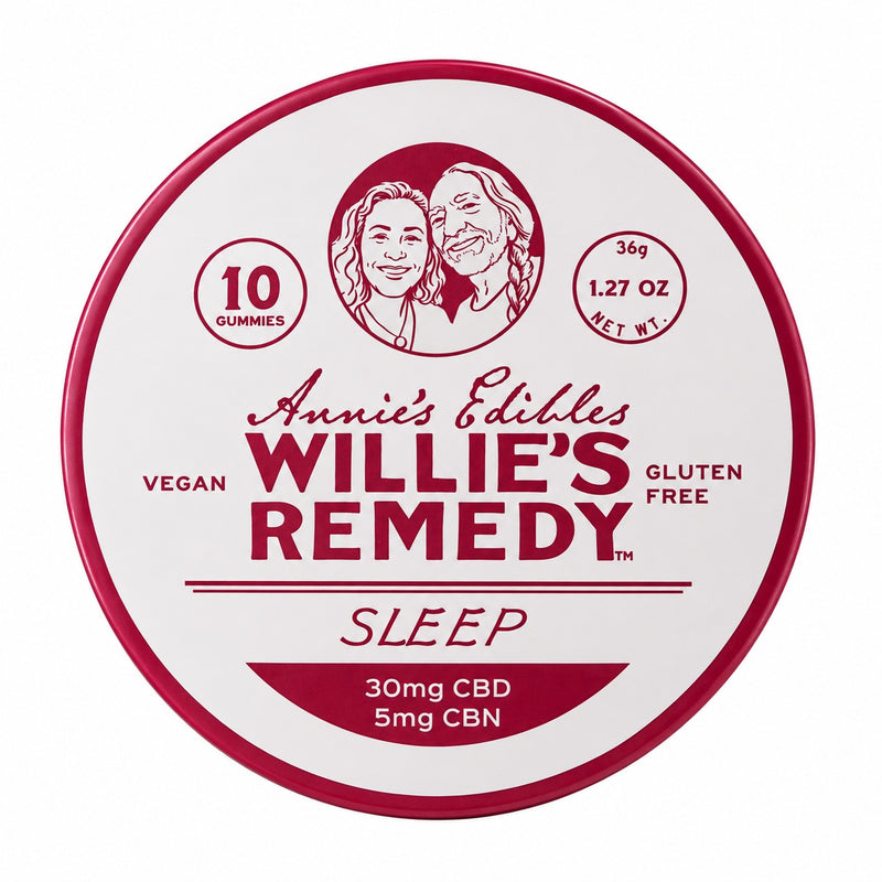 Willie's Remedy Gummies - Annie's Edibles / Sleep-CBD/CBN — approved package photo