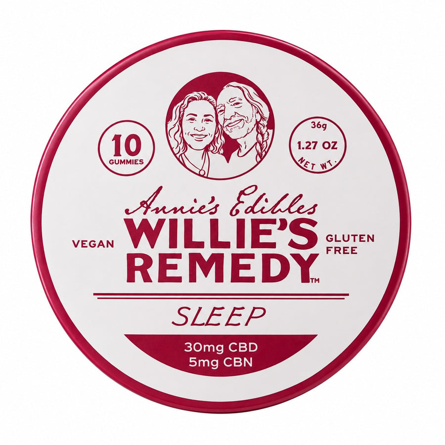 Willie's Remedy Gummies - Annie's Edibles / Sleep-CBD/CBN — approved package photo