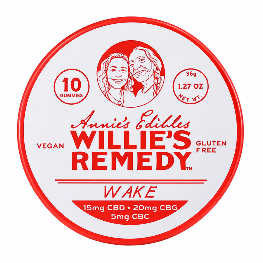 Willie's Remedy Gummies - Annie's Edibles / Wake-CBD/CBC/CBG — approved package photo