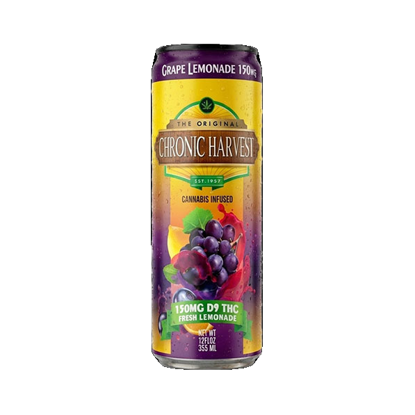 Chronic Harvest - 150mg D9 Lemonade — Grape — approved package on white