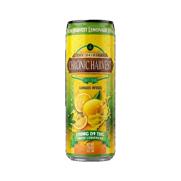 Chronic Harvest - 150mg D9 Lemonade — Original — approved package on white