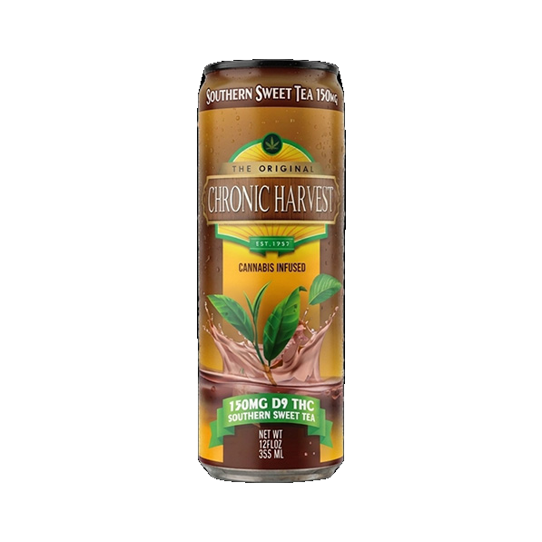 Chronic Harvest - 150mg D9 Tea — Southern Sweet — approved package on white