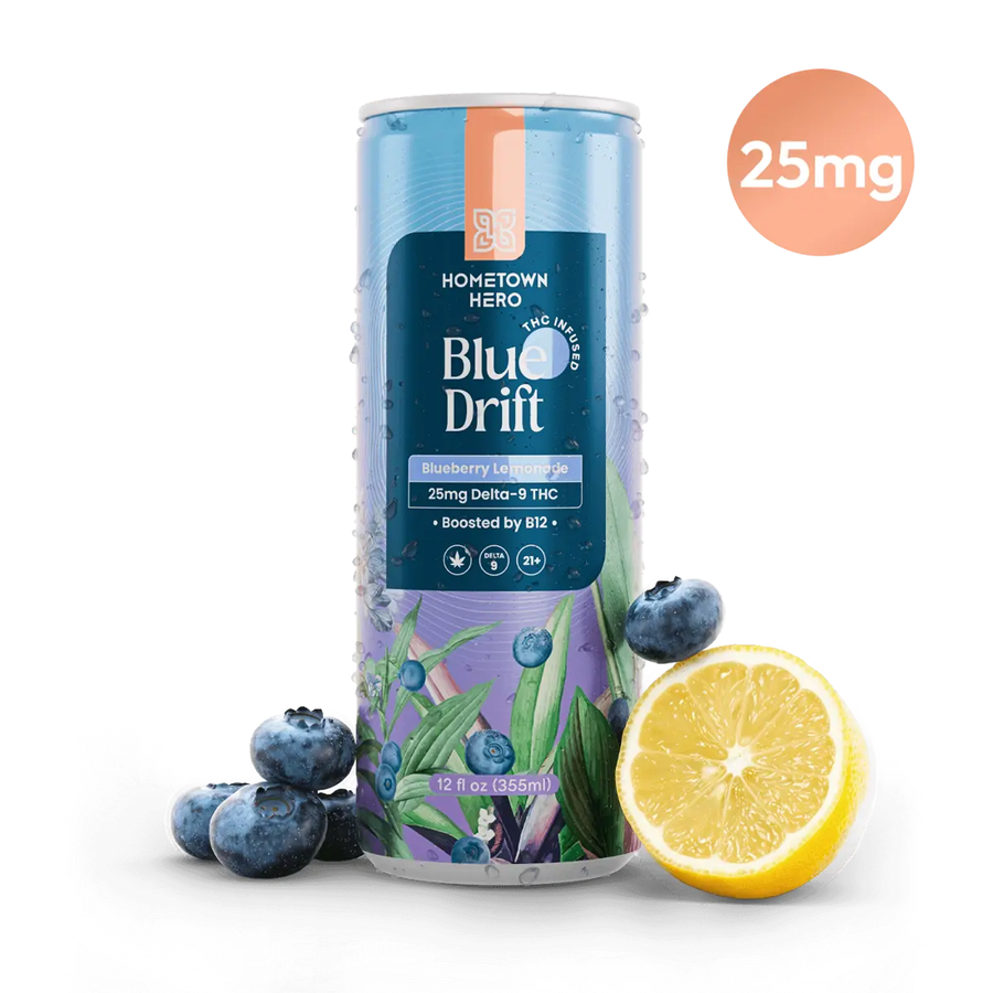 Hometown Hero -  D9 Lemonade — Blue Drift (Blueberry) / 25mg — approved package on white