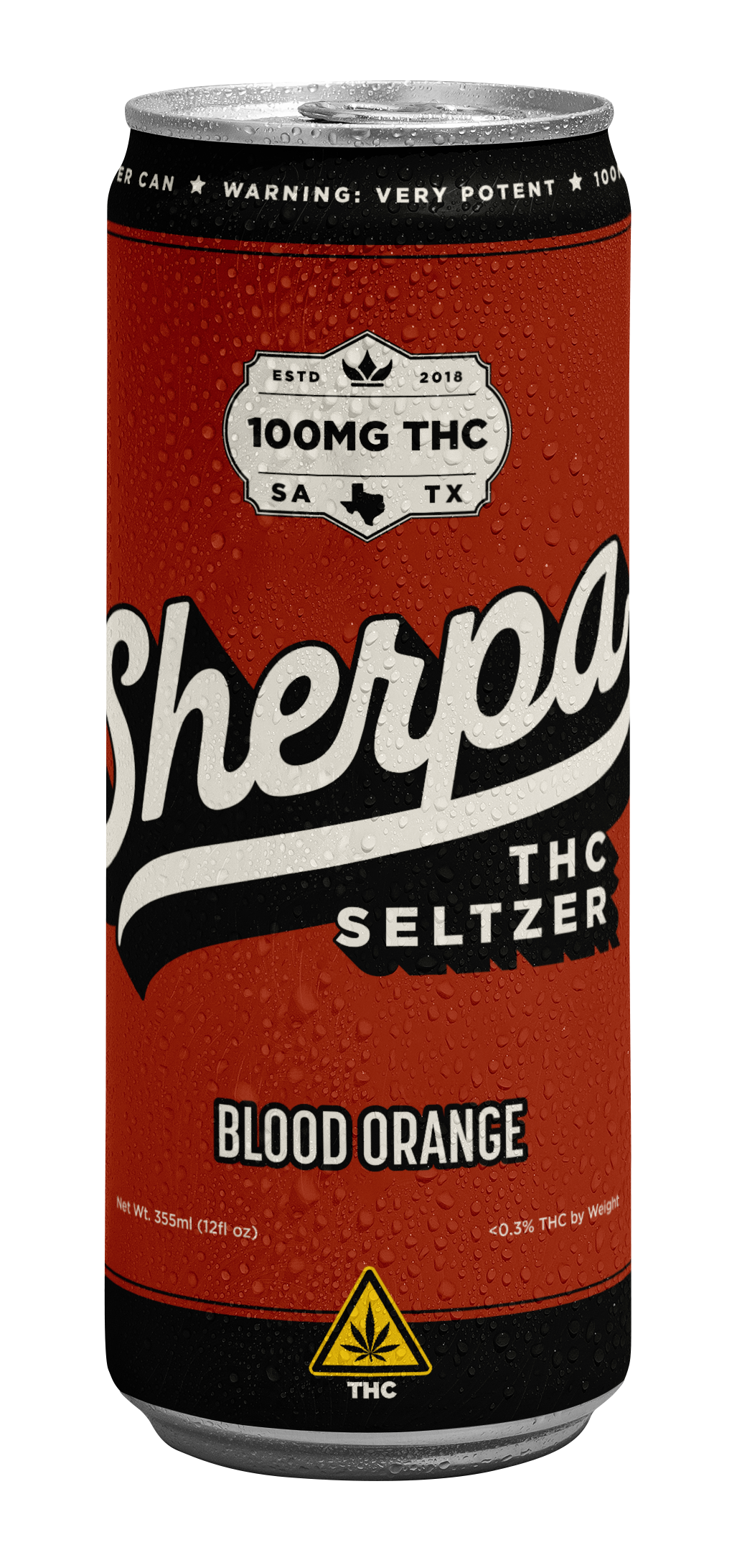 Sherpa - Seltzers — 100mg / Blood Orange — approved package on white