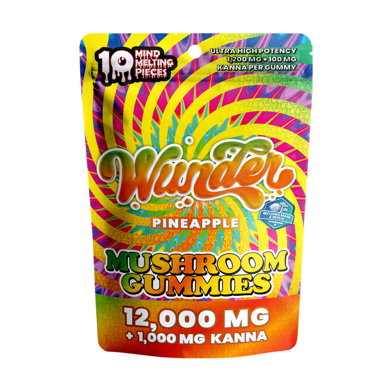 Wunder - High Potency Mushroom Gummies 10ct / Mushroom Blend + 1000 Kanna — approved manufacturer package photo