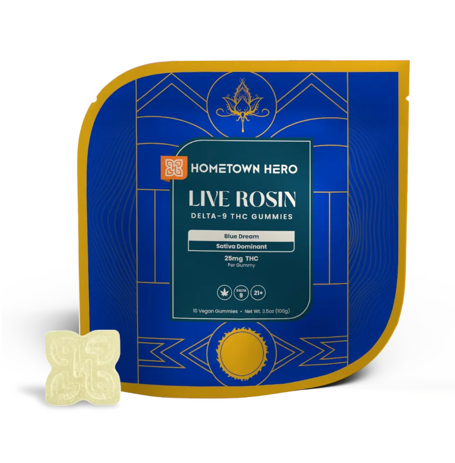 Hometown Hero - Live Rosin 25mg D9 Gummies